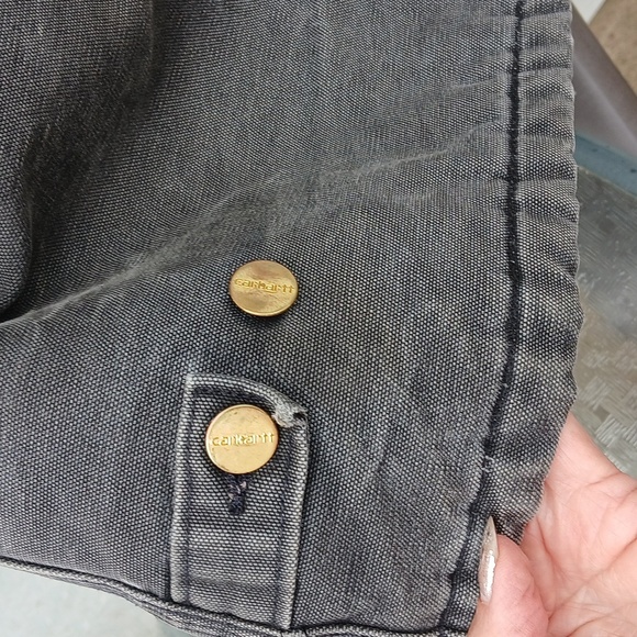 Carhartt Black LightweigJacket with Collar MEN SZ LARGE Staincore Pee-core - Picture 9 of 9